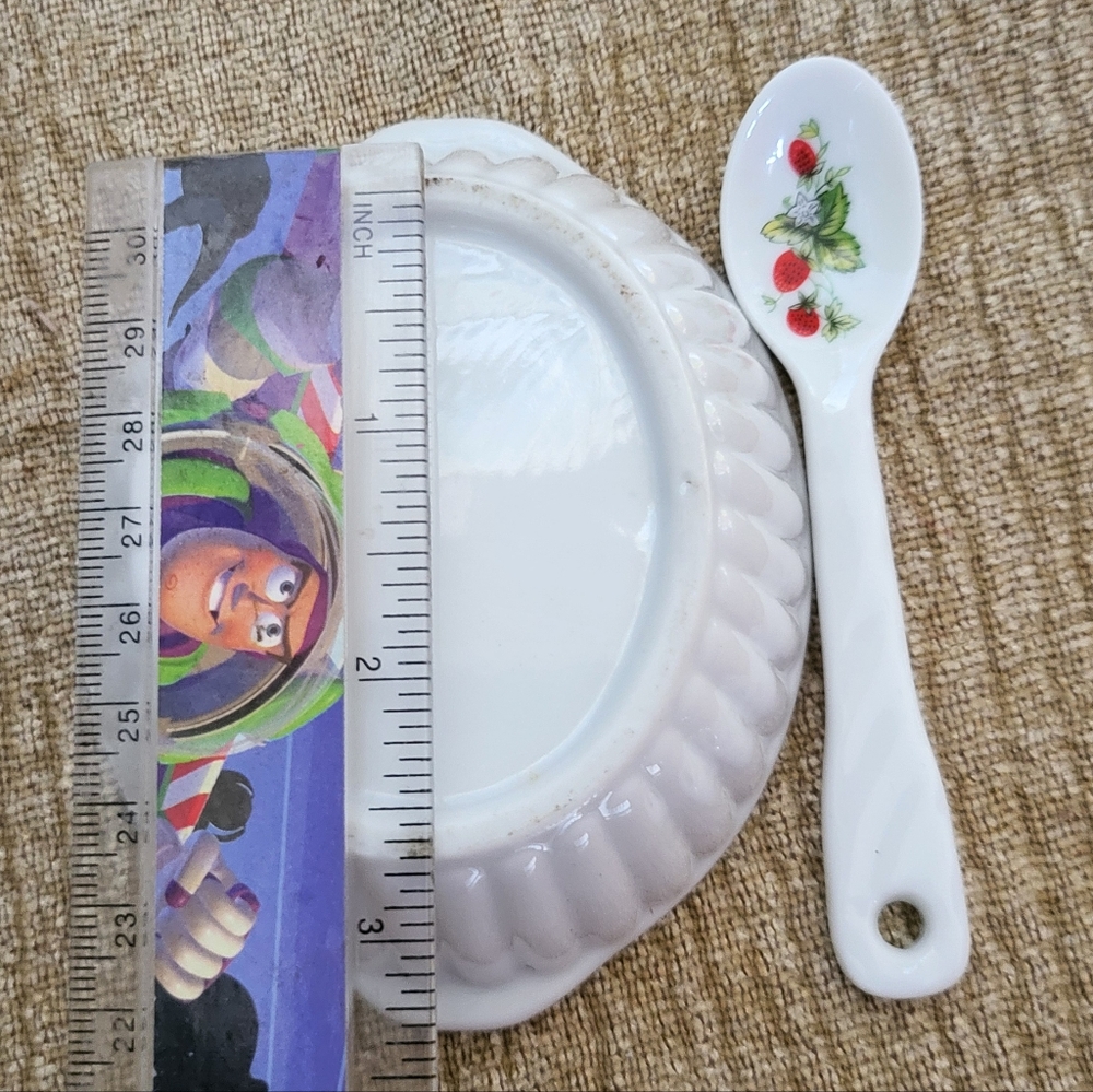Vintage Ceramic Jam Jelly Condiment Holder Divided Cute Cottagecore Serving Dis - Picture 4 of 5